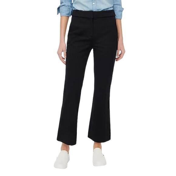 J. Crew Petite Kelsey Cotton Blend Flare Pant Black Size 6P NWT - Picture 1 of 9